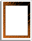 Stationery border using orange and black.