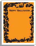 Happy Halloween border. Download stationery and letterhead.